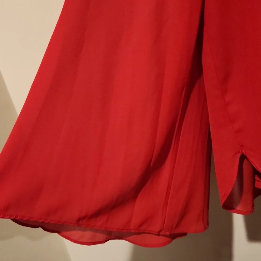❤️ SHOW ME YOUR MUMU FLOWY RED BELL SLEEVE HIPPIE DIPPIE TOP, XS